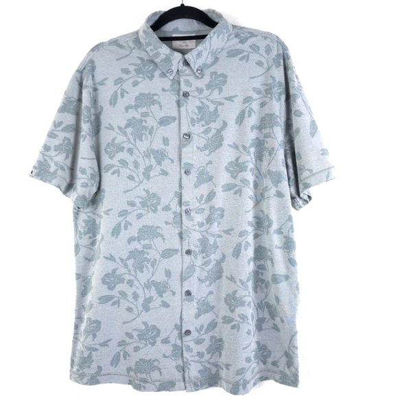 Linksoul Mens Golf short sleeve Floral one pocket button down size XL - Picture 1 of 9